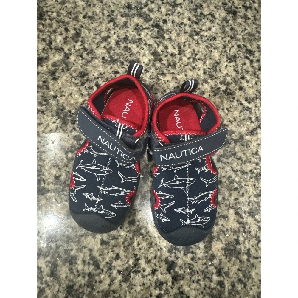 Nautica Water‎ Shoes Blue and Red Boys Child- Size 7